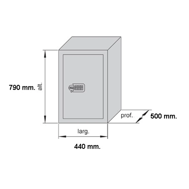 Vendita online Privacy cassaforte esterna ed elettronica 79x44x50 cm